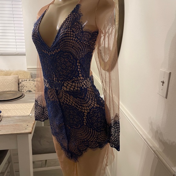 NWT  Autre Marque For Love & Lemons Blue Dress - Picture 5 of 12